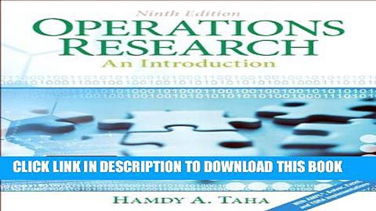 [PDF] Operations Research: An Introduction (9th Edition) Full Online