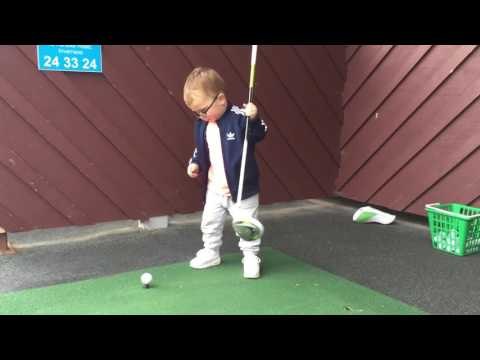 Scottish Toddler Shows Off His Golfing Ability