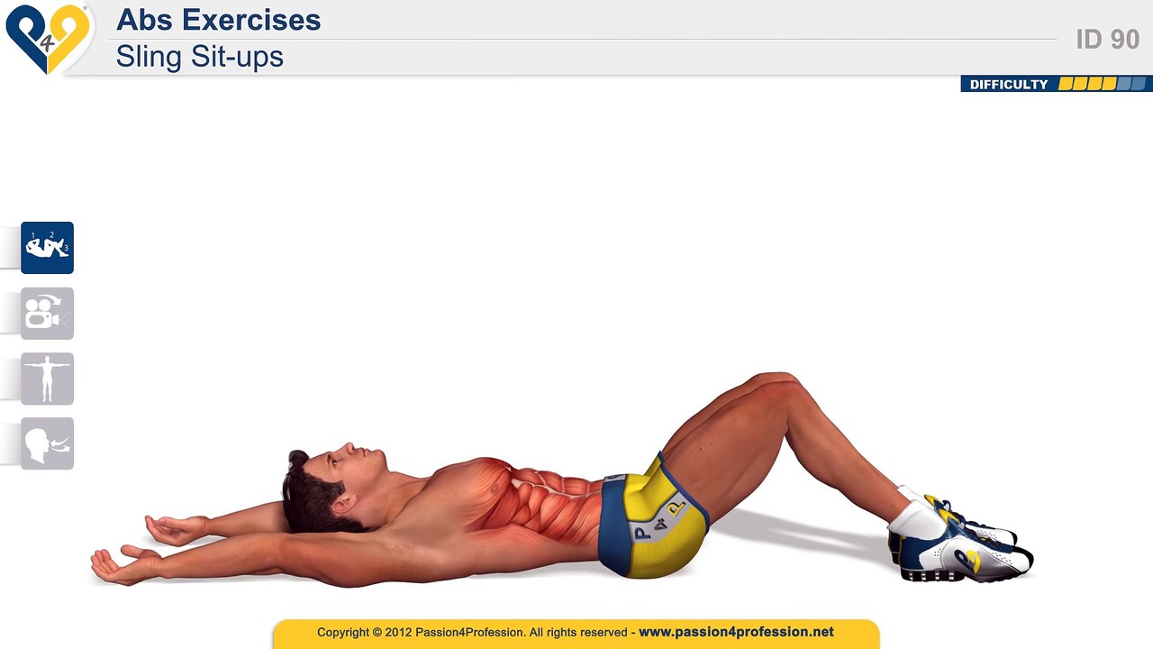 SIX PACK ABS, How to exercise abs, weight loss exercise - Sling Sit-Ups ! !