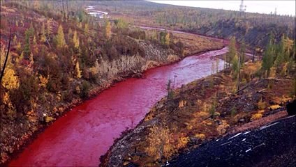 River in Russia Mysteriously Turns Biblical Blood Red