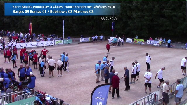 Seizièmes de finale, Sport Boules, France Quadrettes Vétérans, Cluses 2016