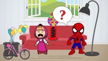 Spiderman & Masha Gumball parody - PJ Masks Lollipop-Balloon Cartoons 2016