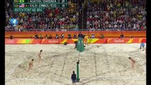 Brazil defeats to Team USA in women's beach volleyball semi in Rio Olympics.2016-96GFs9nJ968