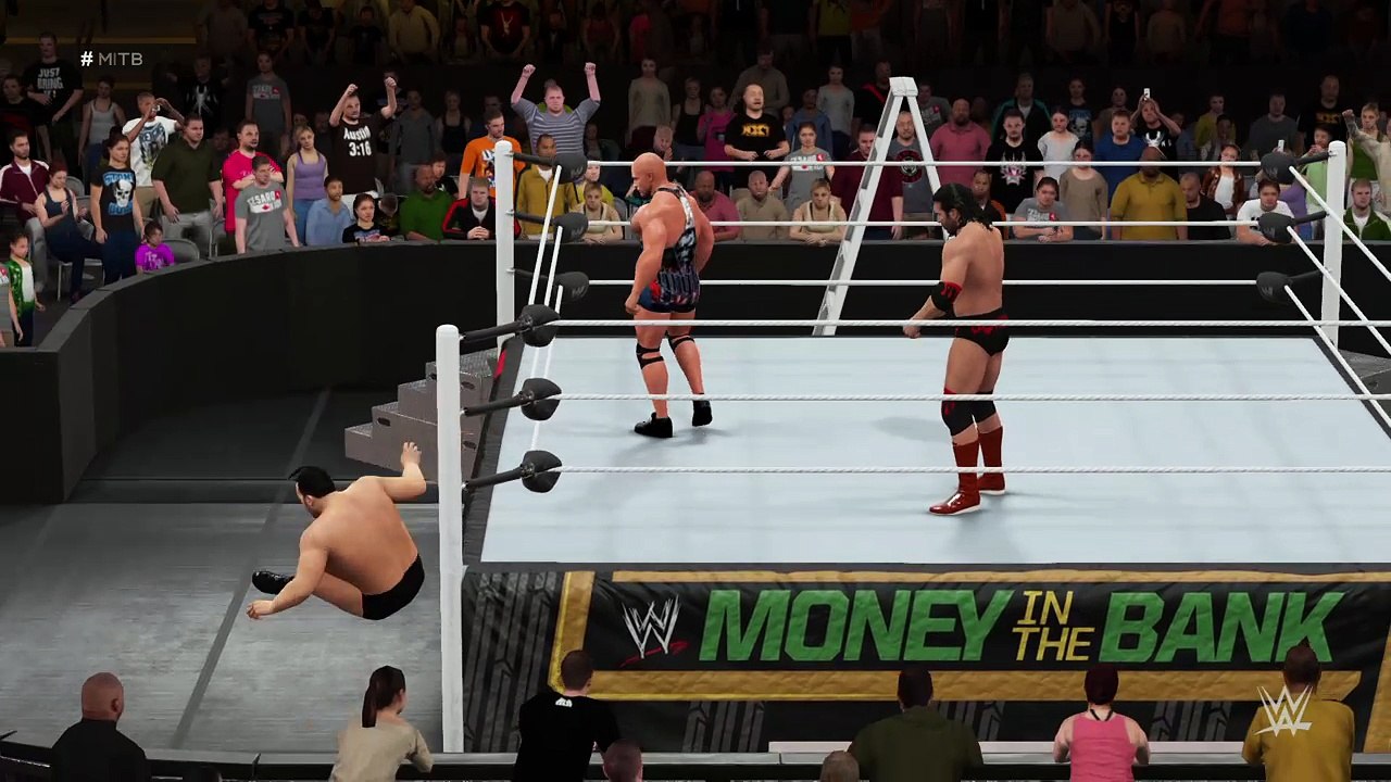 WWE 2K16 kurt angle v paul wight v scott hall