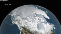 La fonte de l'Arctique filmé depuis l'espace par la NASA