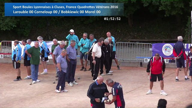 Barrages, Sport Boules, France Quadrettes Vétérans, Cluses 2016