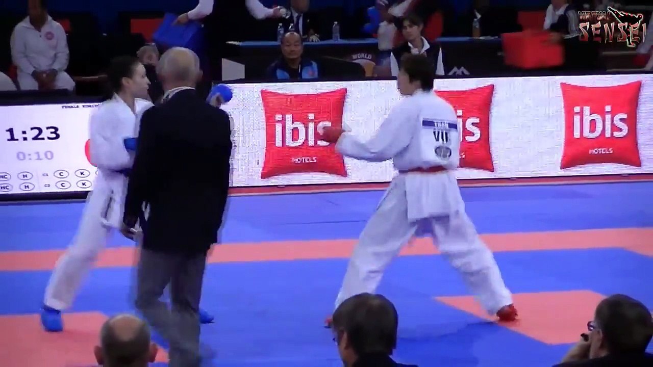 [Karate Vietnam] Tran Hoang Yen Phuong (VIE) vs Sara Cardin (ITA) - WKF Championships 2012-HZn7yDvhLnA