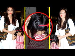 Aaradhya Bachchan Gets Scared, Spotted With Aishwarya Rai At Mumbai Airport | Dubai Vacation