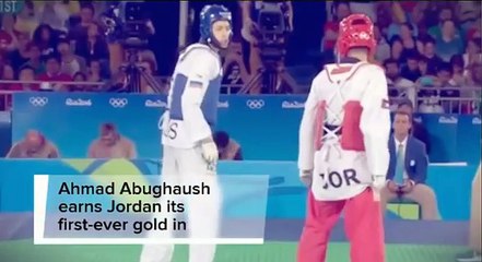Ahmad Abughaush earns Jordan its first-ever gold Rio Olympics 2016-tkx4YsdfAwc