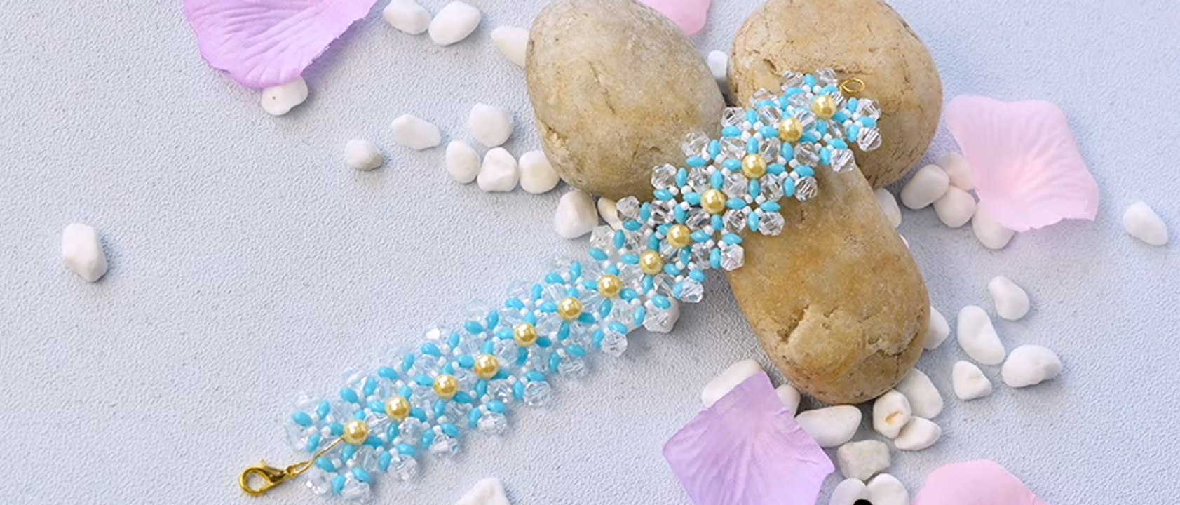 Vidéo 43 (p) Pandahall Tutoriel Comment faire un bracelet avec perles de rocaille