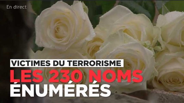 Hommages aux Invalides : les noms des 230 victimes du terrorisme cités