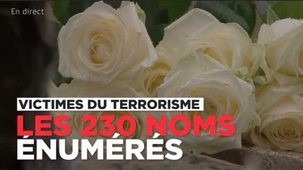 Скачать видео: Hommages aux Invalides : les noms des 230 victimes du terrorisme cités