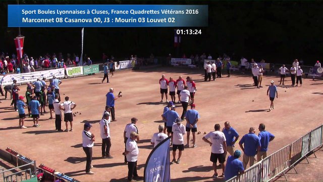 Première partie de poules, Sport Boules, France Quadrettes Vétérans, Cluses 2016 - 09 septembre 2016
