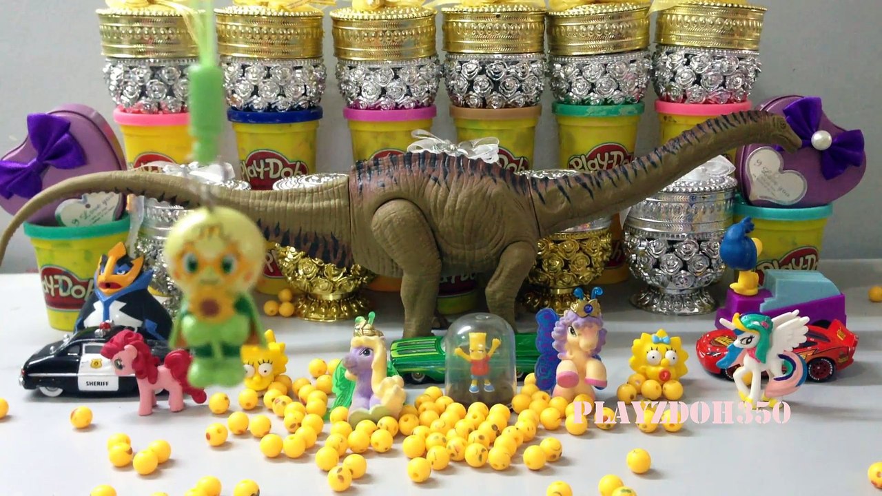 SMILEY FACES with Surprise Toys,Disney Cars Lightning McQueen with The Simpsons and My Little Pony Horses,Fun Smiley