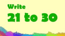 Learn to write numbers 21 to 30 for kids │ Numbers writing for children │ Nursery rhymes