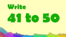 Learn to write numbers 41 to 50 for kids │ Numbers writing for children │ Nursery rhymes