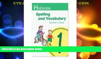 Big Deals  Alpha Omega Publications JST010 Horizons Spelling Grd 1 Teacher s Guide  Free Full Read