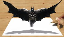 Speed 3D Drawing of Batman How to Draw Time Lapse Art Video Colored Pencil Illustration Artwork Draw Realism