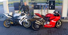 DUCATI 959 PANIGALE Vs YAMAHA R1 TRY TO CATCH ME (VIDEO 4K)