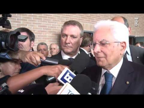 Assisi - Dichiarazione del Presidente Mattarella al termine del convegno (19.09.16)