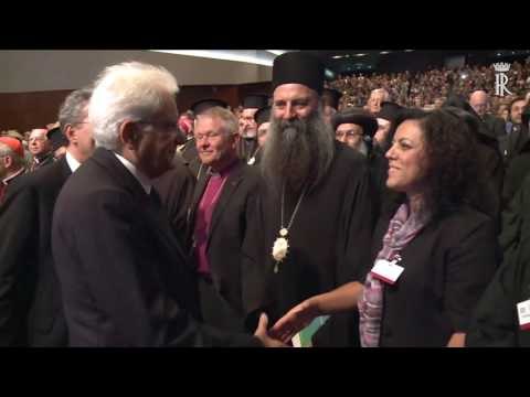 Assisi - Mattarella al convegno ad Assisi _Sete di Pace.Religioni e Culture un Dialogo (19.09.16)