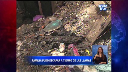 Una vivienda fue consumida por un incendio en el sur de Quito