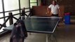 Ce chimpanzé est champion de ping-pong et surement meilleur que vous