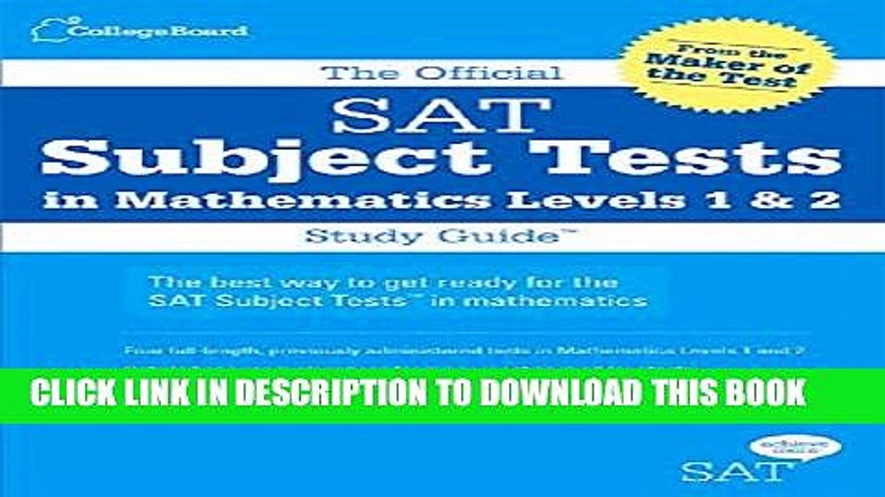 [PDF] The Official SAT Subject Tests in Mathematics Levels 1   2 Study Guide [Online Books]