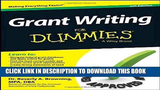 [PDF] Grant Writing For Dummies, 5th Edition Popular Colection