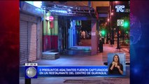 Presuntos asaltantes capturados en un restaurante del centro de Guayaquil