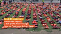 Londres : des gilets de sauvetage pour évoquer le sort des migrants
