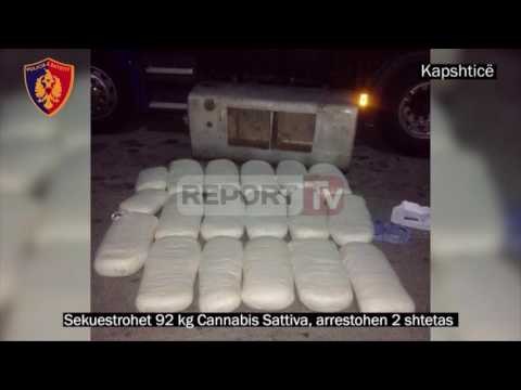 Report TV - Kapshticë,sekuestrohen 92 kg drogë në një kamion, kapen dy trafikantët