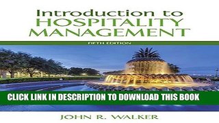 Collection Book Introduction to Hospitality Management (5th Edition)