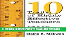 [PDF] Ten Traits of Highly Effective Teachers: How to Hire, Coach, and Mentor Successful Teachers