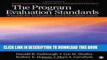 New Book The Program Evaluation Standards: A Guide for Evaluators and Evaluation Users