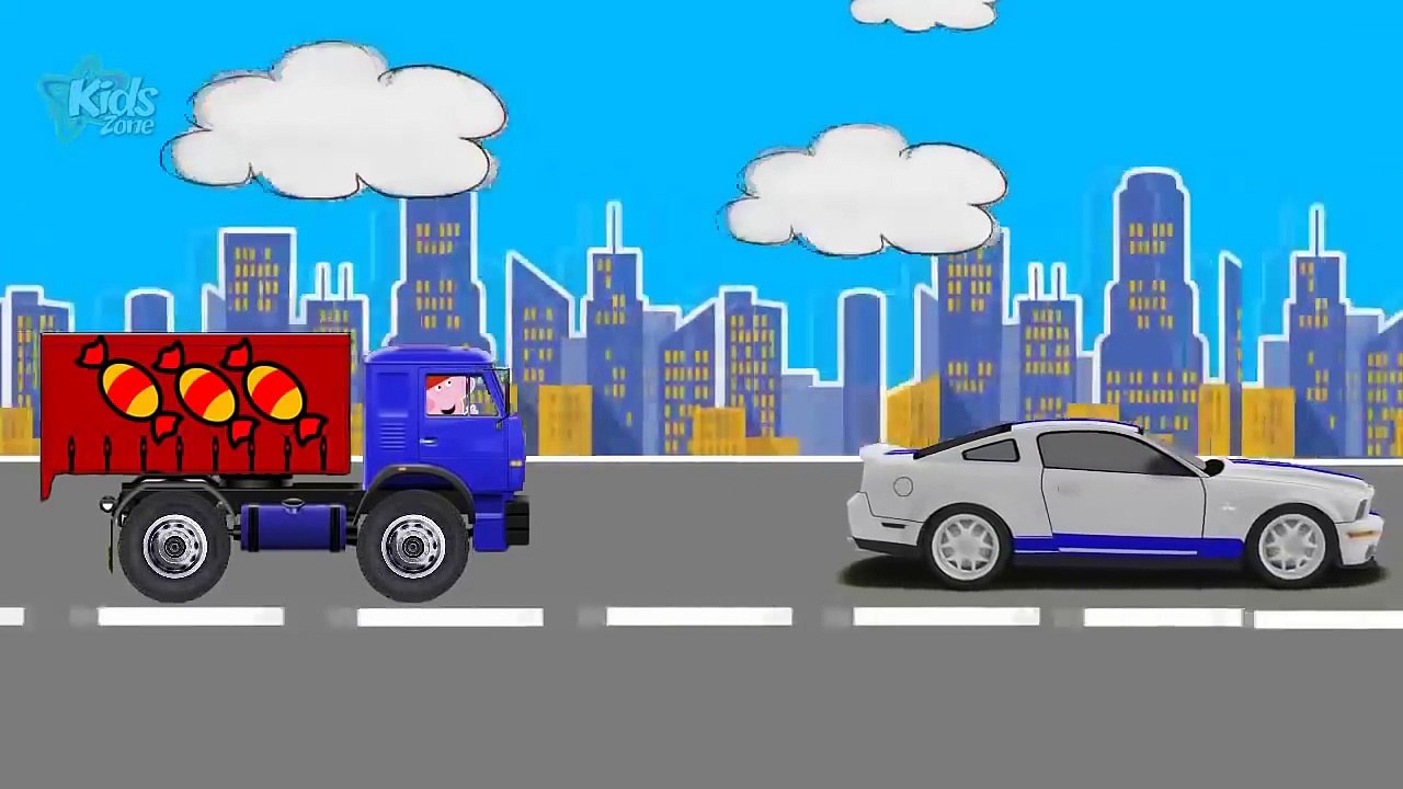 ✓ Peppa Pig George Candys Truck & Superheroes Life / Monster Trucks for Children New Episodes 2016