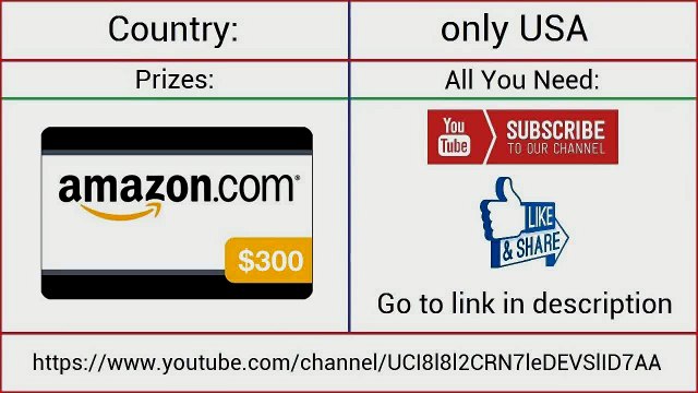 GIVEAWAY LINK IN DESCRIPTION &. $300 Amazon Gift Card USA only Giveaway
