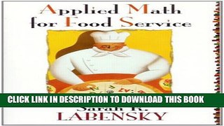 New Book Applied Math for Food Service