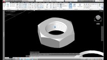 Tuerca 3D en AutoCAD