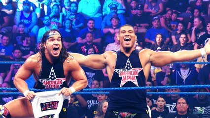 Jason Jordan and Chad Gable (American Alpha) 1st entrance on smackdown!