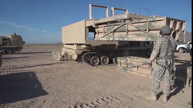 US Army Firing The New Improved & Powerful M270 MLRS Rocket Launcher