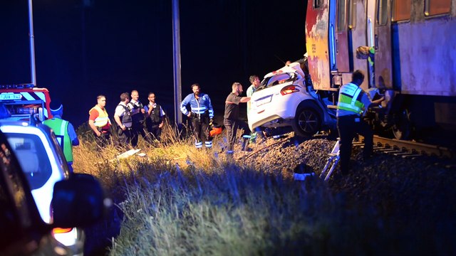 Accident entre un train et un véhicule à Frameries