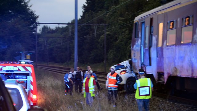 Collision train-voiture à Frameries