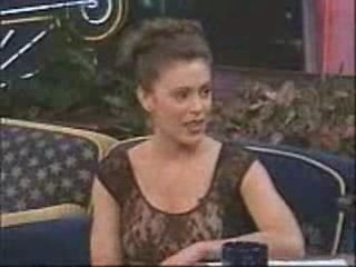 Alyssa Milano at jay leno's show