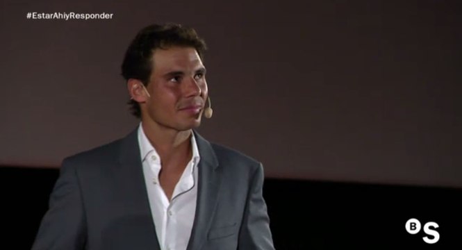 Rafael Nadal at the Banco Sabadell event in Zaragoza. 19 Sept. 2016.