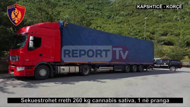 Report TV - Trafiku drejt Turqisë,kapen 260 kg drogë në Kapshticë, pranga turkut