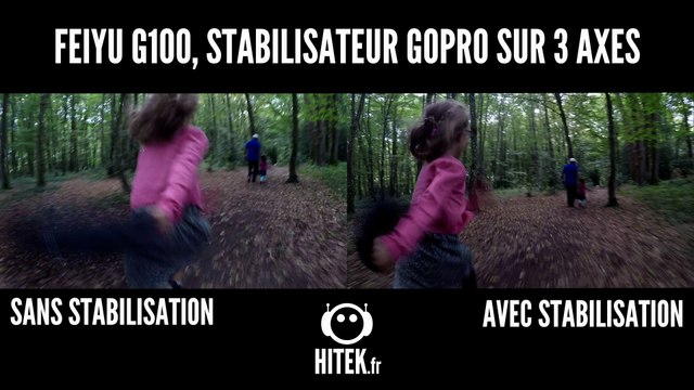 Feiyu G100, comparatif avec ou sans stabilisation