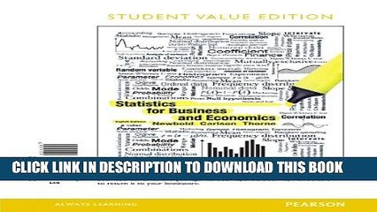 Collection Book Statistics for Business and Economics, Student Value Edition (8th Edition)