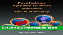 New Book Psychology Applied to Work: An Introduction to Industrial and Organizational Psychology