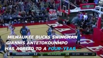 Giannis Antetokounmpo agrees to 4-year, $100M deal with Bucks